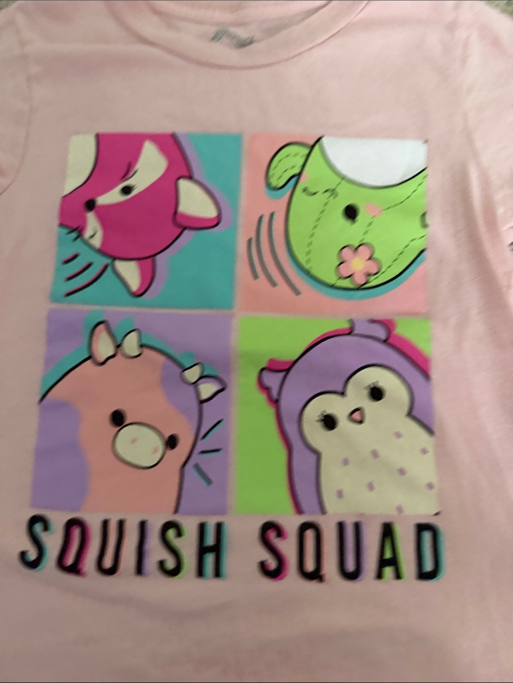 Squishmallow Pink 'Squish Squad' Short Sleeve Tee size 7 - Picture 2 of 4
